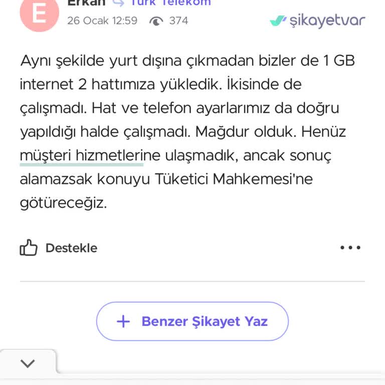 Yurt Dışı İnternet Paketi Sorunu