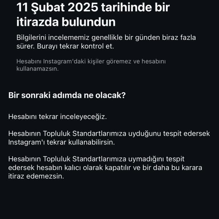 Haksız Yere Askıya Alınan Instagram Hesabımın Açılmasını İstiyorum