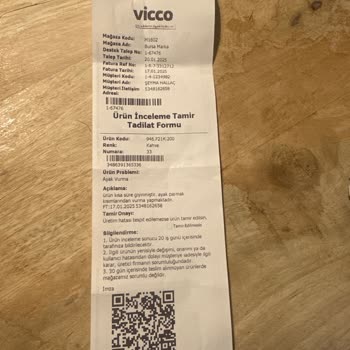 Vicco Mağazasında Değişim Sorunu