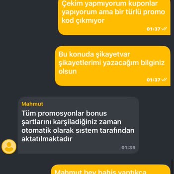Betandyou'da Promo Kod Sorunu Ve İlgisizlik