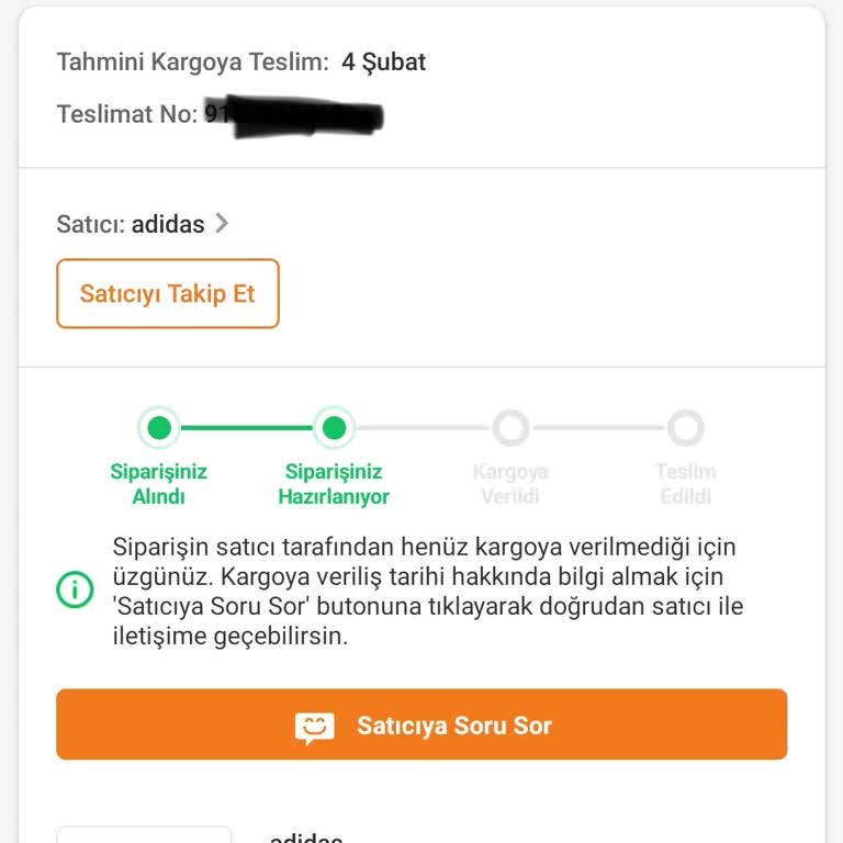 Trendyol Ve Adidas'tan Teslim Edilmeyen Ürün Ve İletişim Sorunu