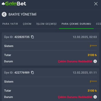 Galabet'te Çekim Sorunları ve İletişimsizlik
