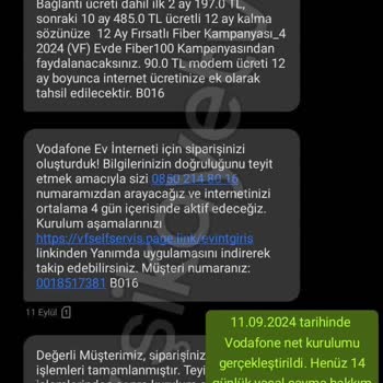 Vodafone Ev İnterneti Aboneliği Ve Haksız Cayma Bedeli Talebi