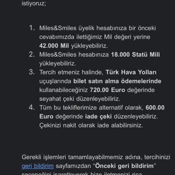 Uçuş Gecikmesi Ve Haksız Mil Teklifi