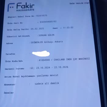 Fakir Çay Makinesi: Paslanma Ve Hizmet Sorunu