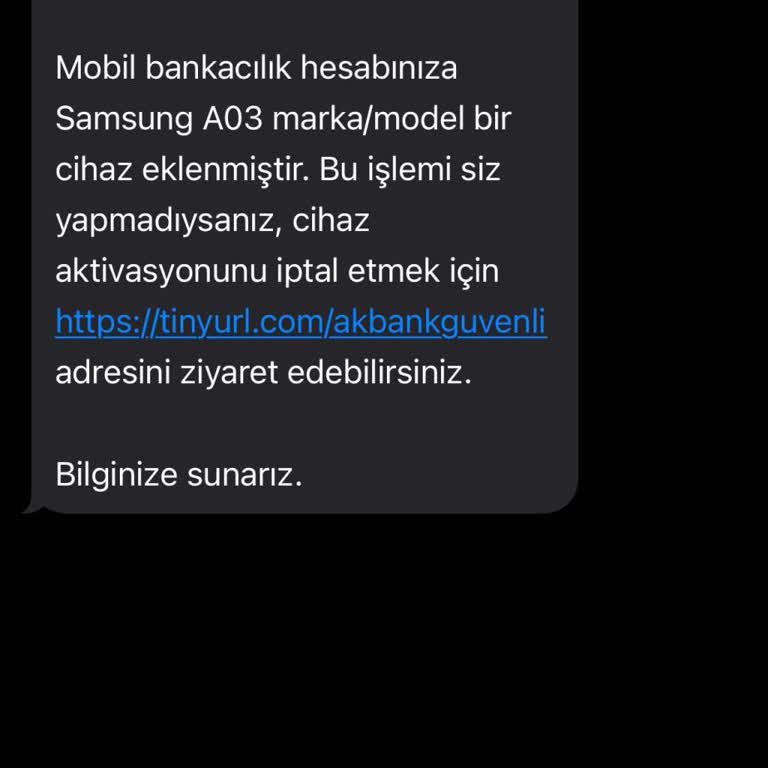 Yanlış Cihaz Aktivasyonu Ve Şüpheli Mesaj
