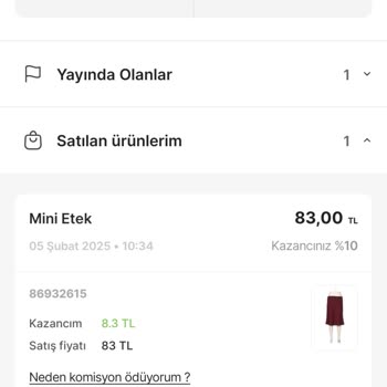 Gardrops'ta Ürünlerimin Değerini Göremiyorum