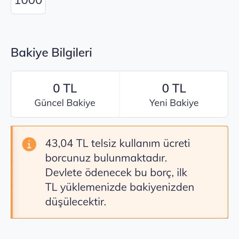 Türk Telekom'da Zorunlu 1000 TL Yükleme Sorunu