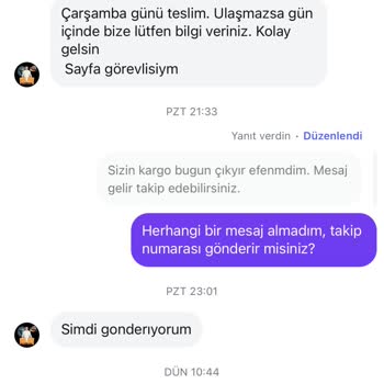Bir Haftadır Bekleyen Sipariş Ve Kargo Sorunu