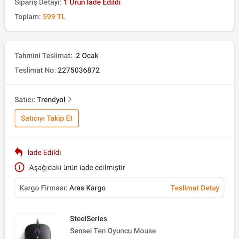 Trendyol'da İletişim Ve İade Sorunu