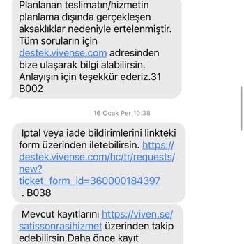 Vivense'den Alınan Ürünlerin Teslimat Sorunu Ve İade Krizi