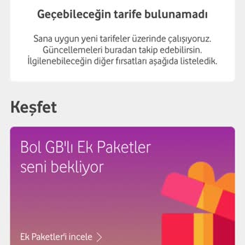 Vodafone'un Teklif Sunmayan İşlevsiz Hizmeti