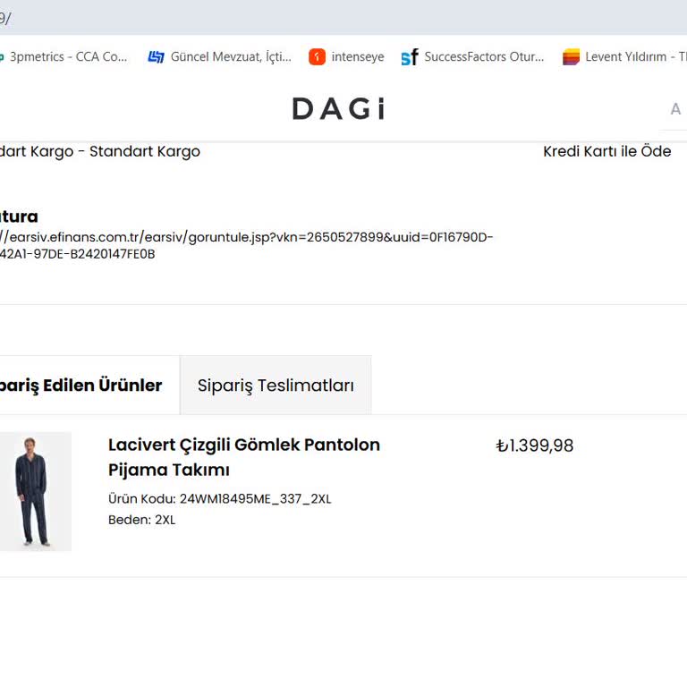 Dagi'den Aldığım Pijama İlk Yıkamada Küçüldü, Müşteri Hizmeti Yetersiz