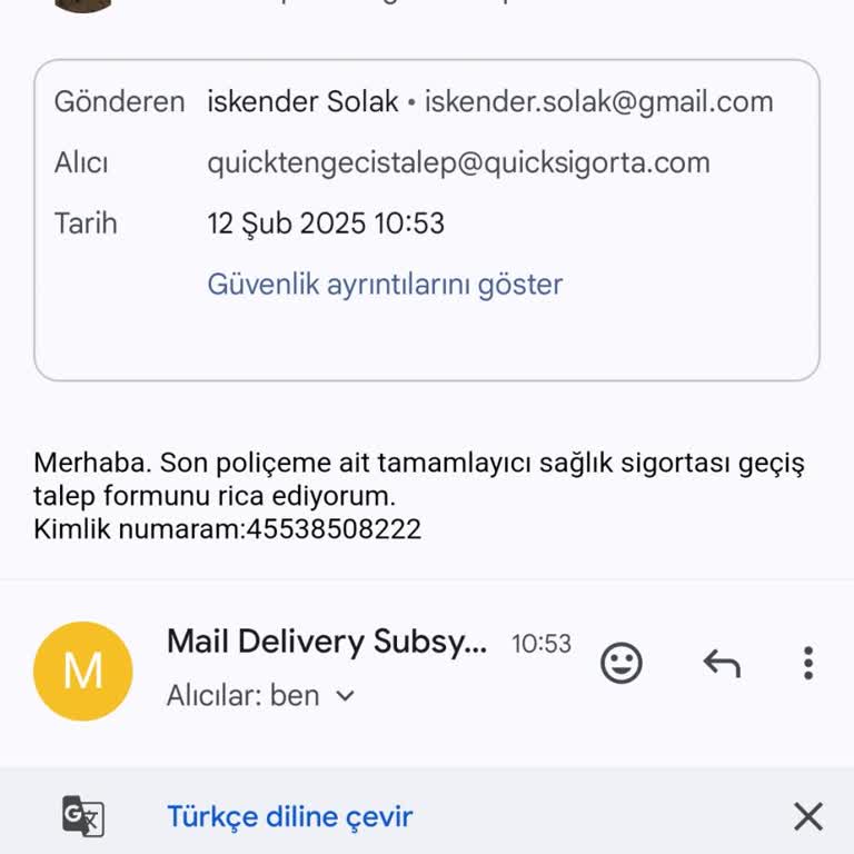 Geçiş Talep Formu Gönderilemiyor