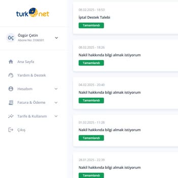 TurkNet Nakil Ve Yeni Abonelik Sürecinde Yaşanan Sorunlar