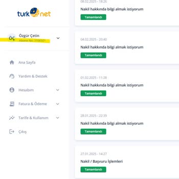 TurkNet Nakil Ve Yeni Abonelik Sürecinde Yaşanan Sorunlar