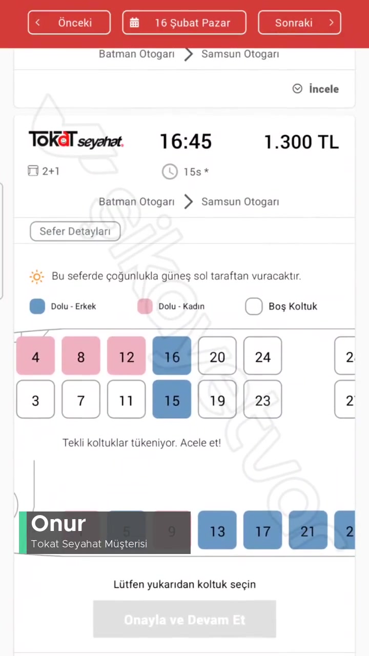 Tokat Seyahat Koltuk Seçiminin Adil Olmaması! videonun kapak resmi