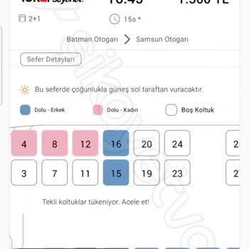 Tokat Seyahat Koltuk Seçiminin Adil Olmaması!
