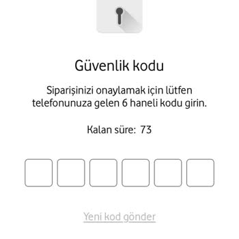 Vodafone Cihaz Alımında Kod Gönderilmiyor