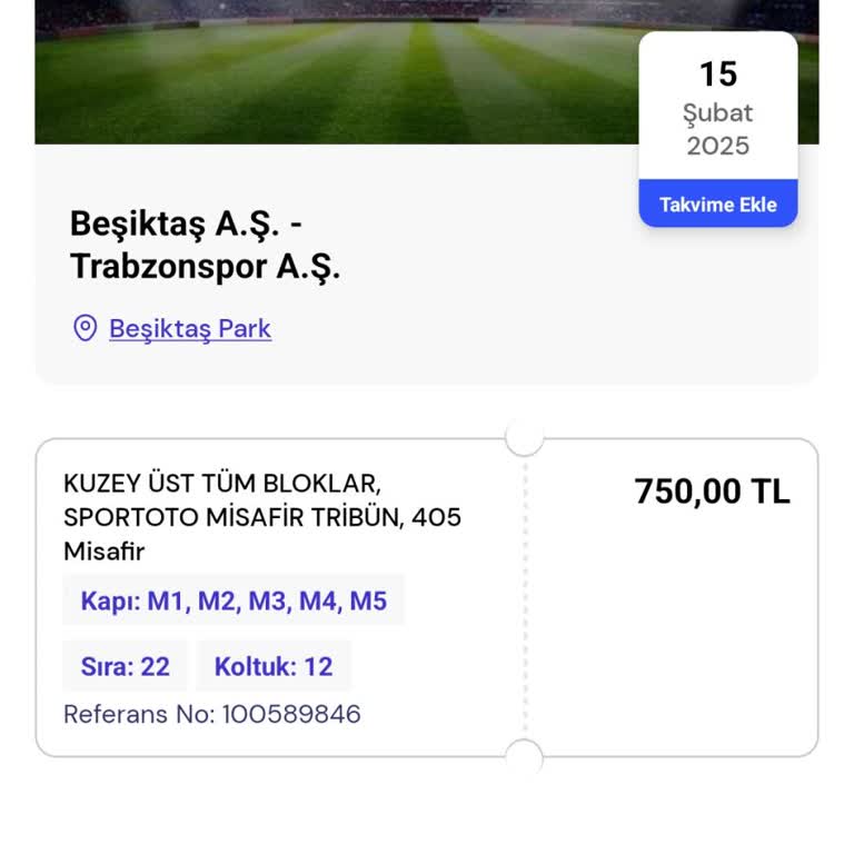 Yanlış Tribün Bileti Sorunu