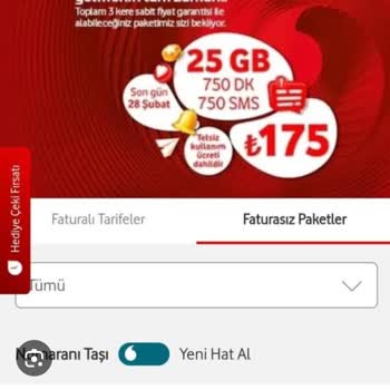 Vodafone Paket İçeriği Yanıltması
