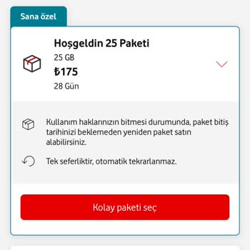 Vodafone Paket İçeriği Yanıltması