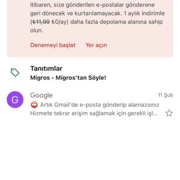 Gmail Depolama Alanı Sorunu Ve Yetersiz Müşteri Desteği