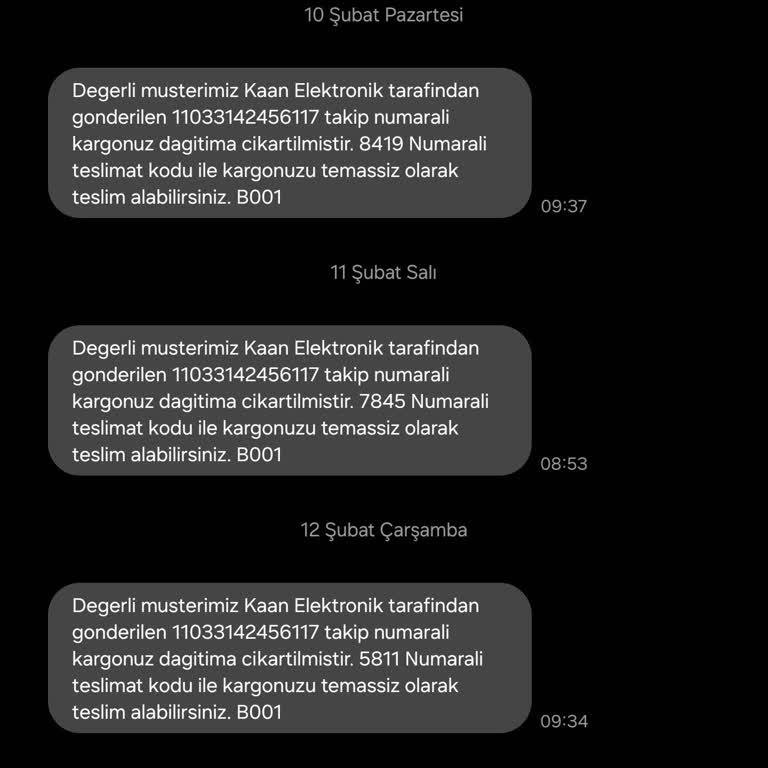 Teslim Edilmeyen Kargo Ve İletişim Sorunları