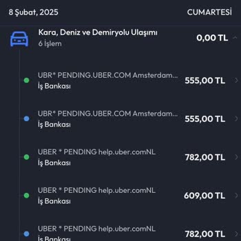 Uber Hesabımdan Yetkisiz Ücret Çekimleri Ve Güvenlik İhlali