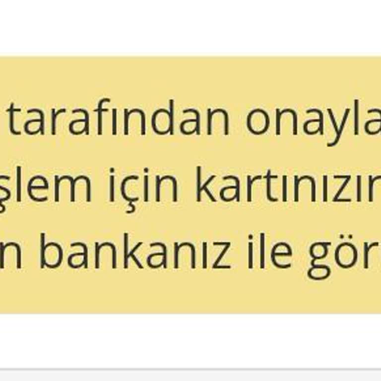 Online İşlem Engeli: İninal Kart Sorunu
