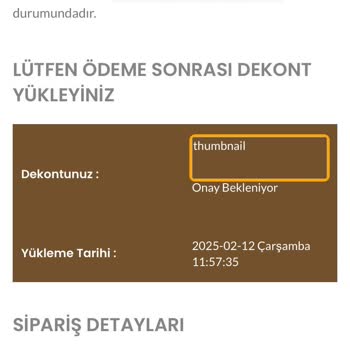 Sipariş Onayı Bekleyen Mağduriyet