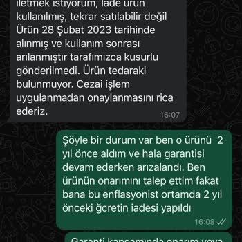 Garanti Kapsamında Yetersiz Ücret İadesi Mağduriyeti