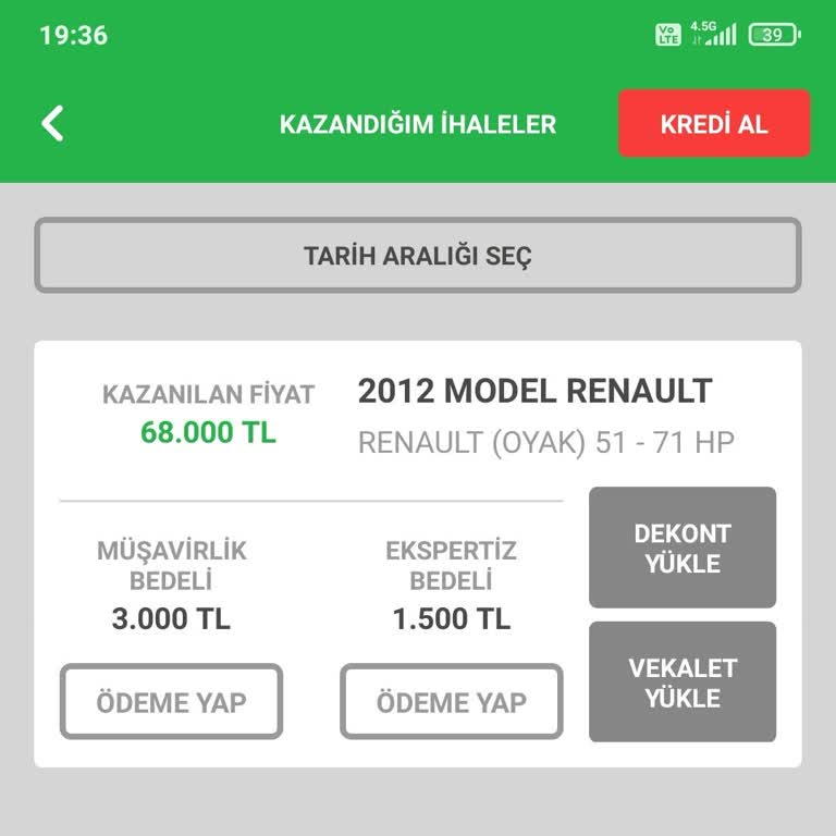 İhalede Kazandığım Aracın Tekrar Satışa Sunulması