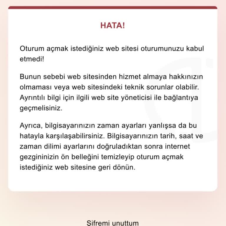 Anadolu Mobil Uygulamasında Giriş Sorunu