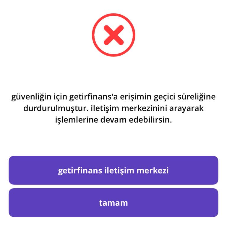 Getirfinans Uygulama Erişim Sorunu Ve Para Blokajı