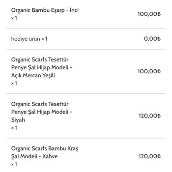 Organicscarfs'tan Sipariş Ettiğim Ürünler Gelmiyor Ve Müşteri Hizmetleri Cevap Vermiyor!