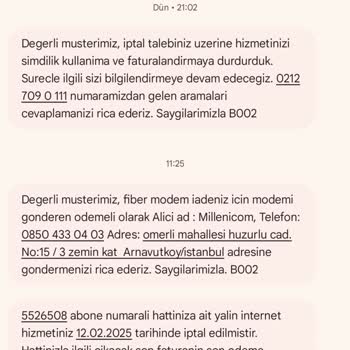 Millenicom'da Hizmet Ve İletişim Problemleri