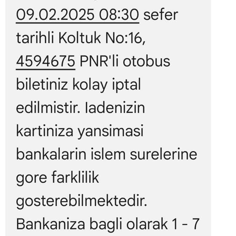 Sefer Saati Değişikliği Ve Para İadesi Sorunu