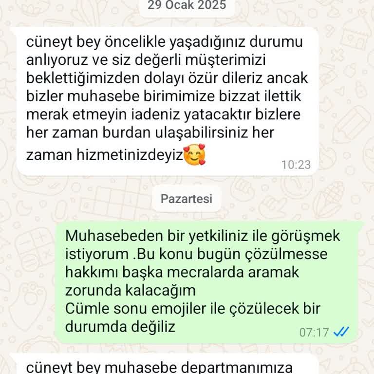 İade Ödemesi Yapılmayan Güvensiz Alışveriş Deneyimi