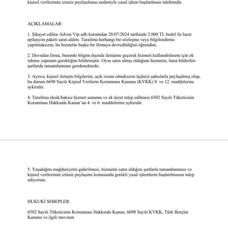 Haksız Devir Ve KVKK İhlali