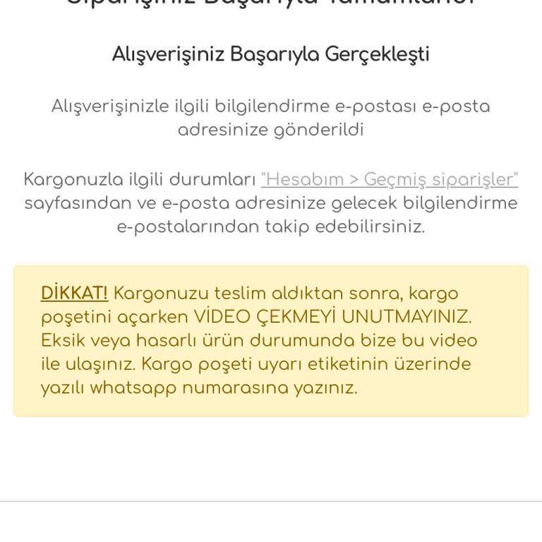 Sipariş Verdim, Ürün Gönderilmedi!