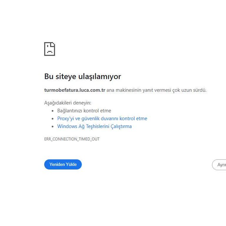 Luca E-Fatura Bağlantı Sorunu Ve Ulaşılamayan Destek