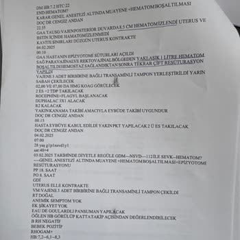 Doğum Sonrası Yetersiz Müdahale Ve Kan Bulma Krizi