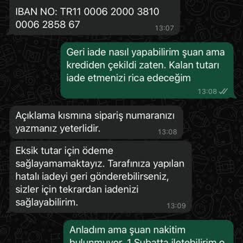 Yanlış İade İşlemi Ve Müşteri Hizmetleri Sorunu