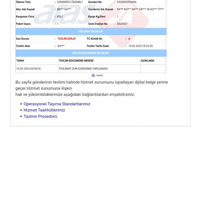 Kargom Teslim Edilmedi, Sistem Teslim Edildi Diyor