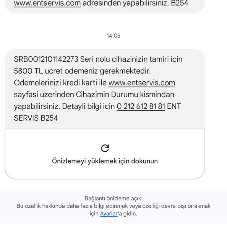 Yüksek Onarım Ücreti Ve Etik Olmayan Hizmet Politikası