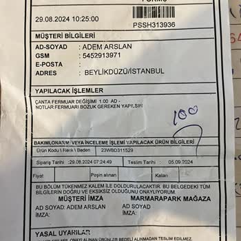 Garantili Çantada Sürekli Fermuar Sorunu