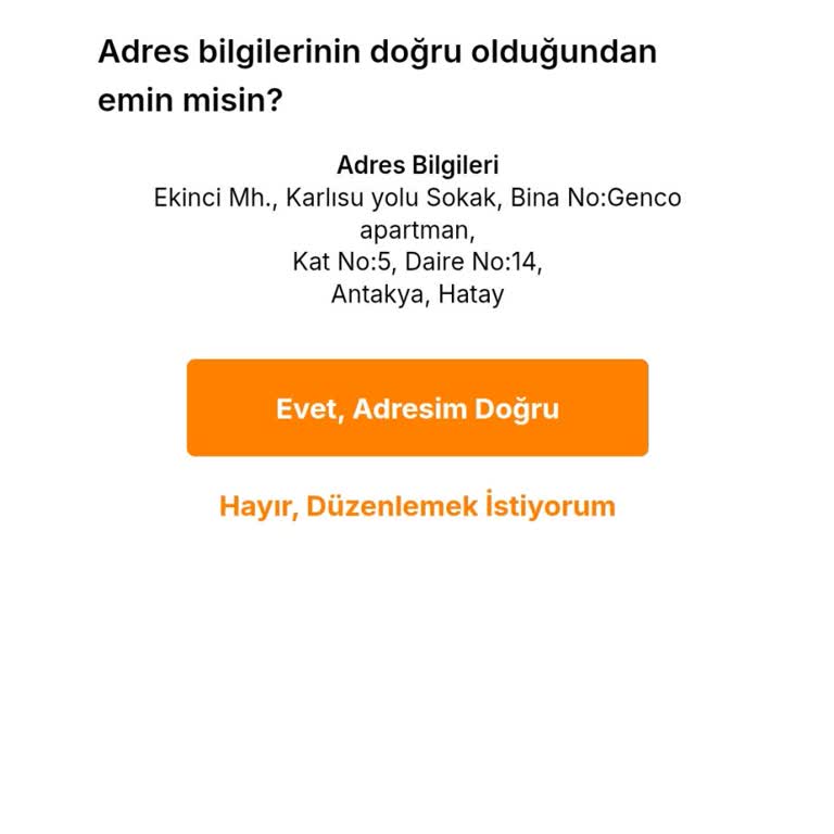 Migros Sanal Market'te Adres Hatası Nedeniyle Sipariş Verememe Sorunu