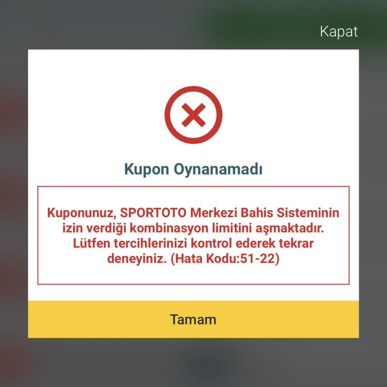 Kazanç Limiti Hatası: Kuponum Neden Reddediliyor?