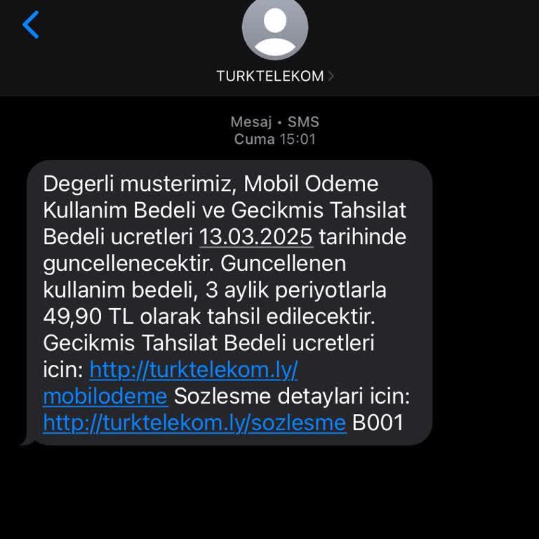 Türk Telekom'dan Yanlış Tahsilat Talebi Ve Müşteri Hizmetleri Sorunu